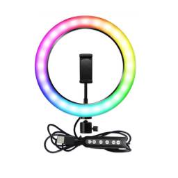 LUZ DE MAQUILLAJE ARO 10" 3 LUCES + RGB