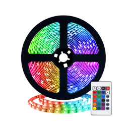 TIRA LUZ LED RGB 5050 TV USB 5 METROS C/CONTROL