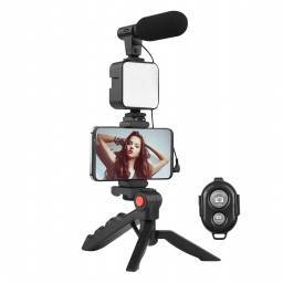 KIT TRPODE LED CON MICRFONO PARA VIDEO STREAMING