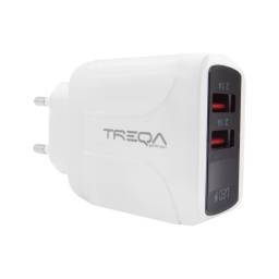 CARGADOR TREQA USB CON DISPLAY 2.1