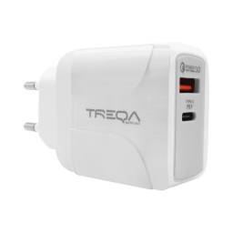 CARGADOR TREQA USB + TIPO C
