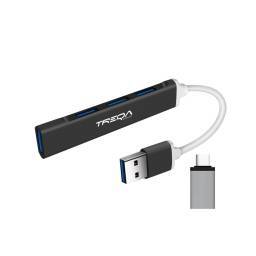 HUB USB TREQA CON ADAPTADOR TIPO C