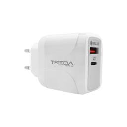 CARGADOR TREQA USB + TIPO C