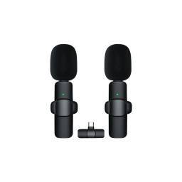 SET DOS MICROFONOS SOLAPEROS INALAMBRICOS TIPO C