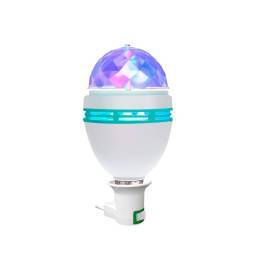 LMPARA BOLA DE LUCES LED RGB GIRATORIA 220V