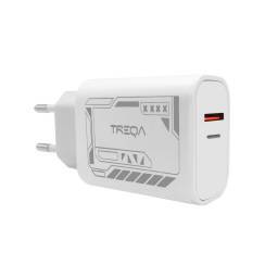 CARGADOR USB Y TIPO C CARGA RAPIDA TREQA