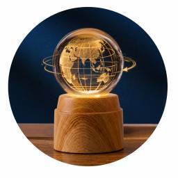 L�MPARA ESFERA DE CRISTAL ROTATIVA 6 CM