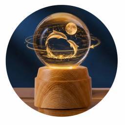 L�MPARA ESFERA DE CRISTAL ROTATIVA 8 CM