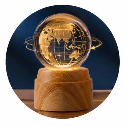 L�MPARA ESFERA DE CRISTAL ROTATIVA 8 CM