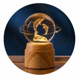 L�MPARA ESFERA DE CRISTAL ROTATIVA 6 CM