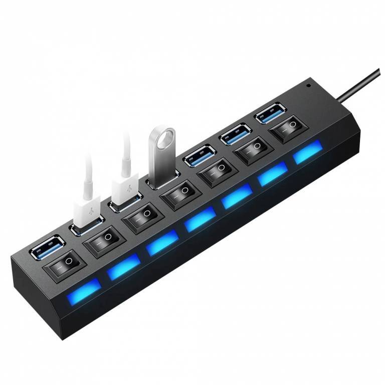 HUB USB TREQA 7 PUERTOS