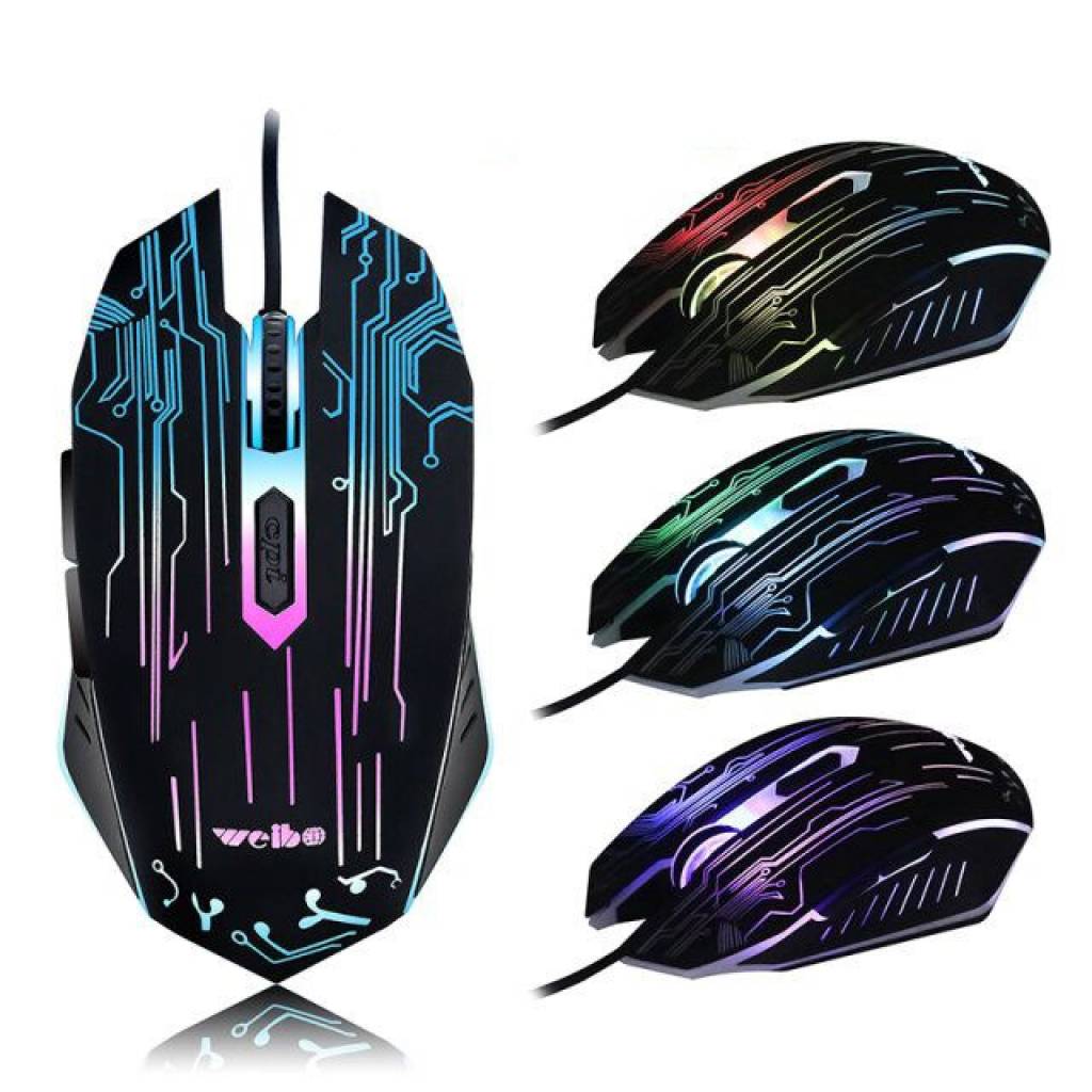 MOUSE ÓPTICO GAMER USB Gaming Mouse y teclados